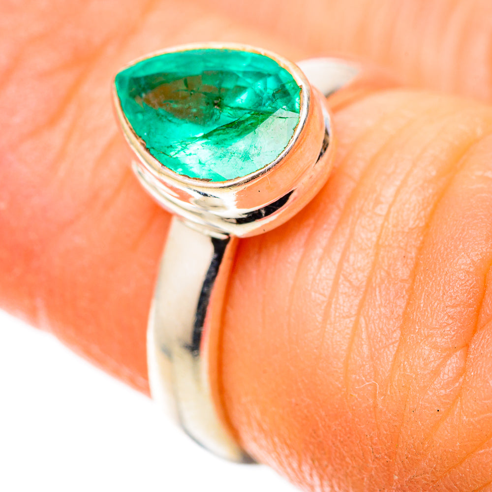 Zambian Emerald Rings handcrafted by Anasilvercos - RING128910