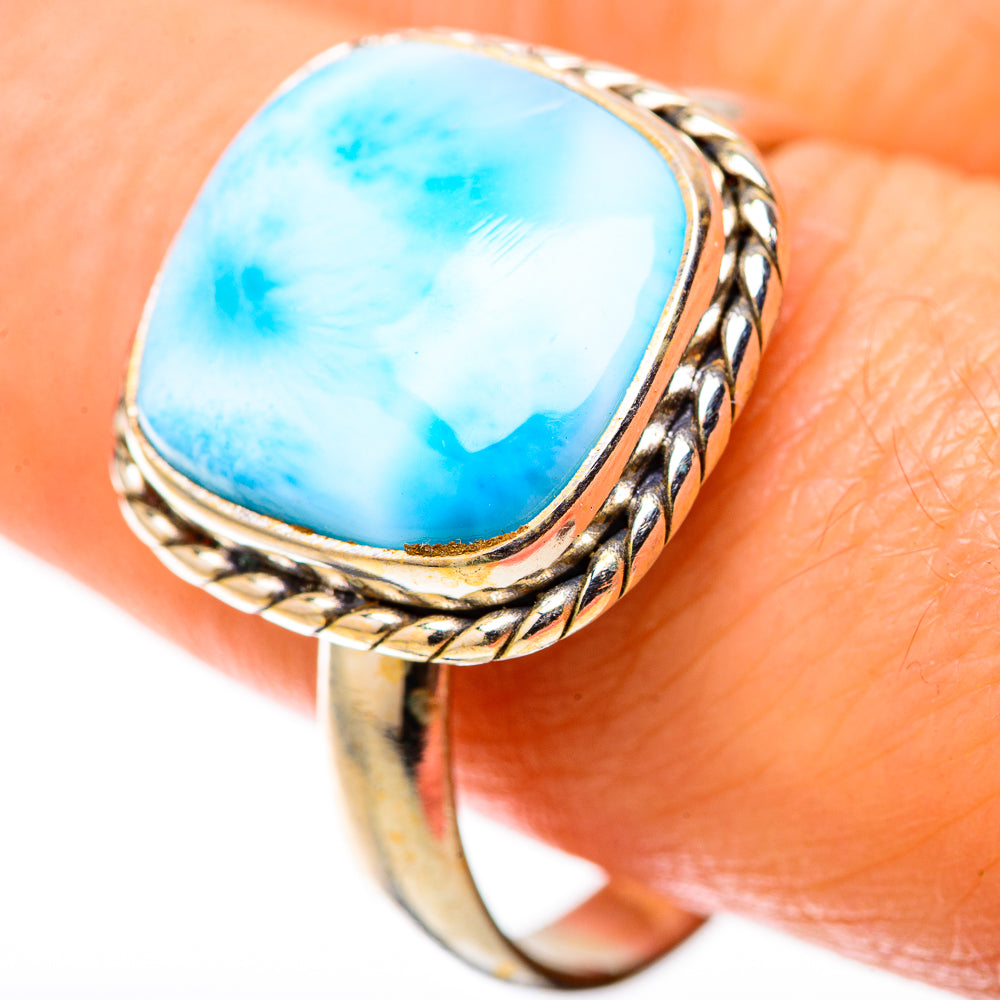 Larimar Rings handcrafted by Anasilvercos - RING128919