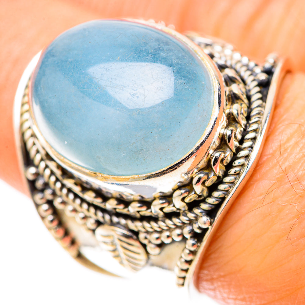 Aquamarine Rings handcrafted by Anasilvercos - RING128921
