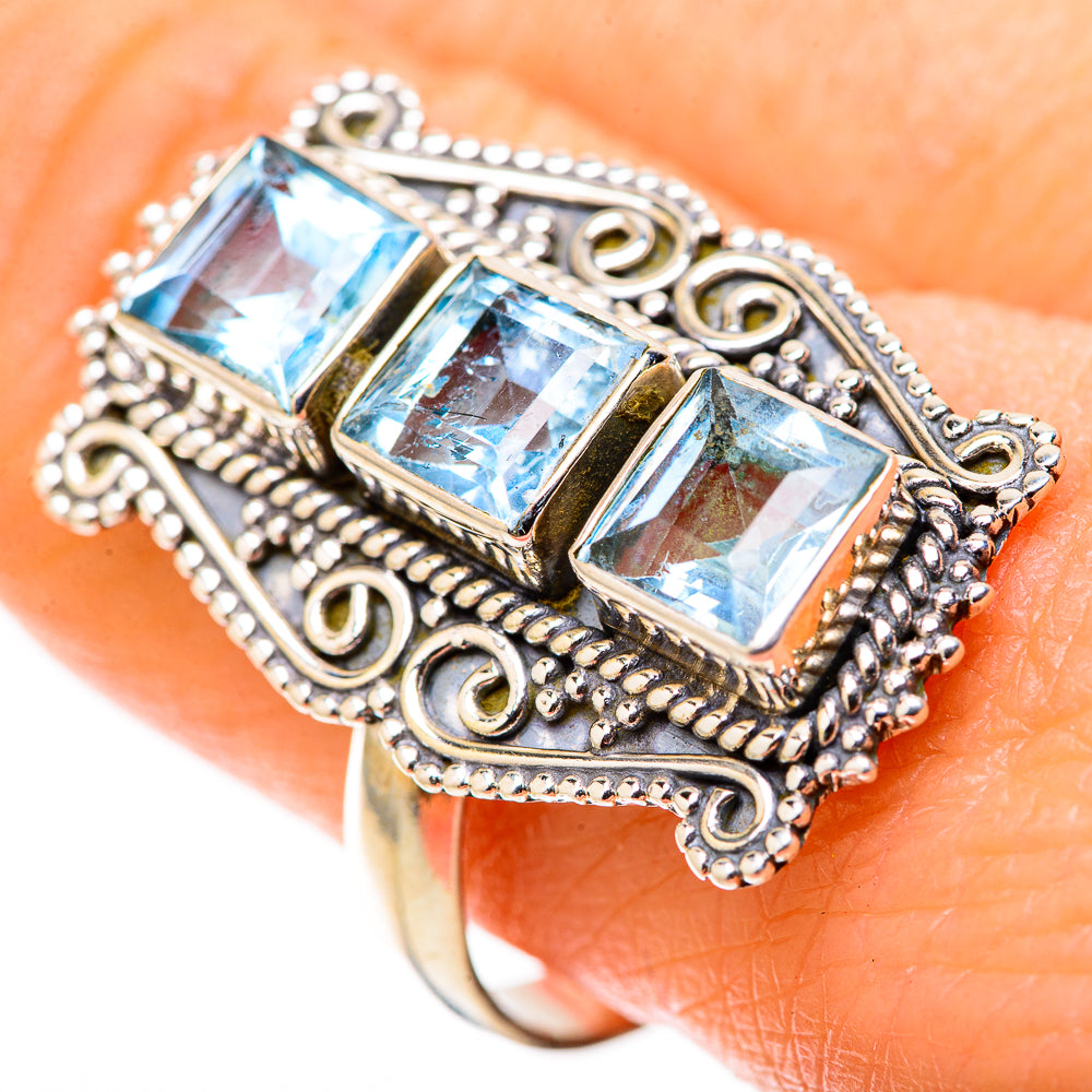 Blue Topaz Rings handcrafted by Anasilvercos - RING128922