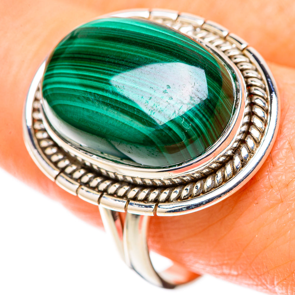 Malachite Rings handcrafted by Anasilvercos - RING128923
