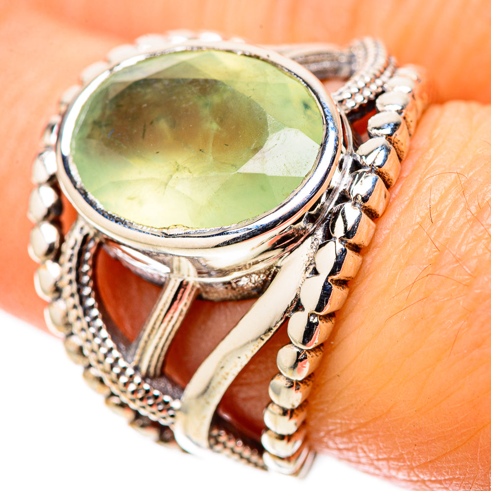 Prehnite Rings handcrafted by Anasilvercos - RING128924