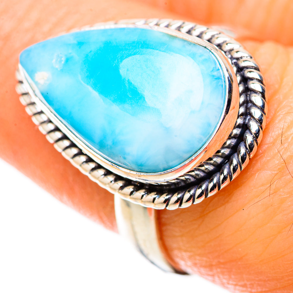 Larimar Rings handcrafted by Anasilvercos - RING128931