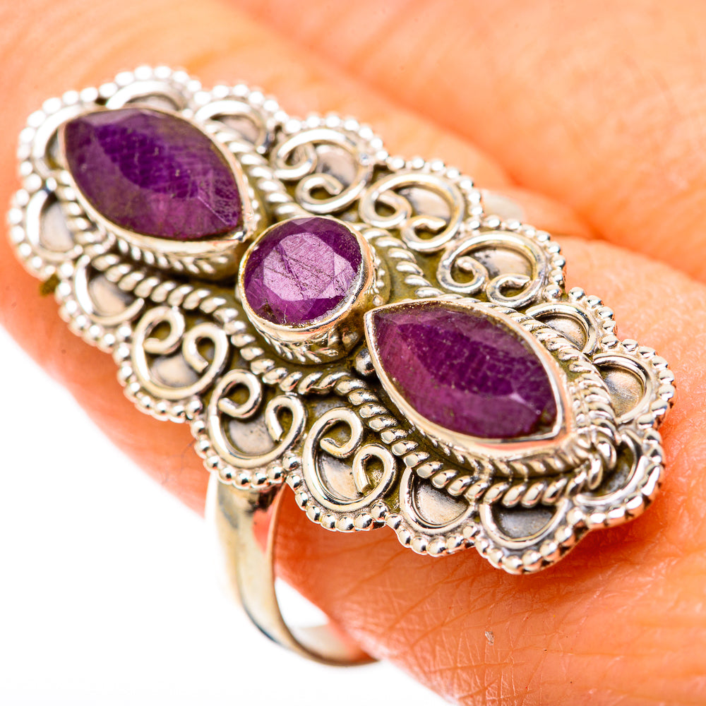 Red Sillimanite Rings handcrafted by Anasilvercos - RING128949