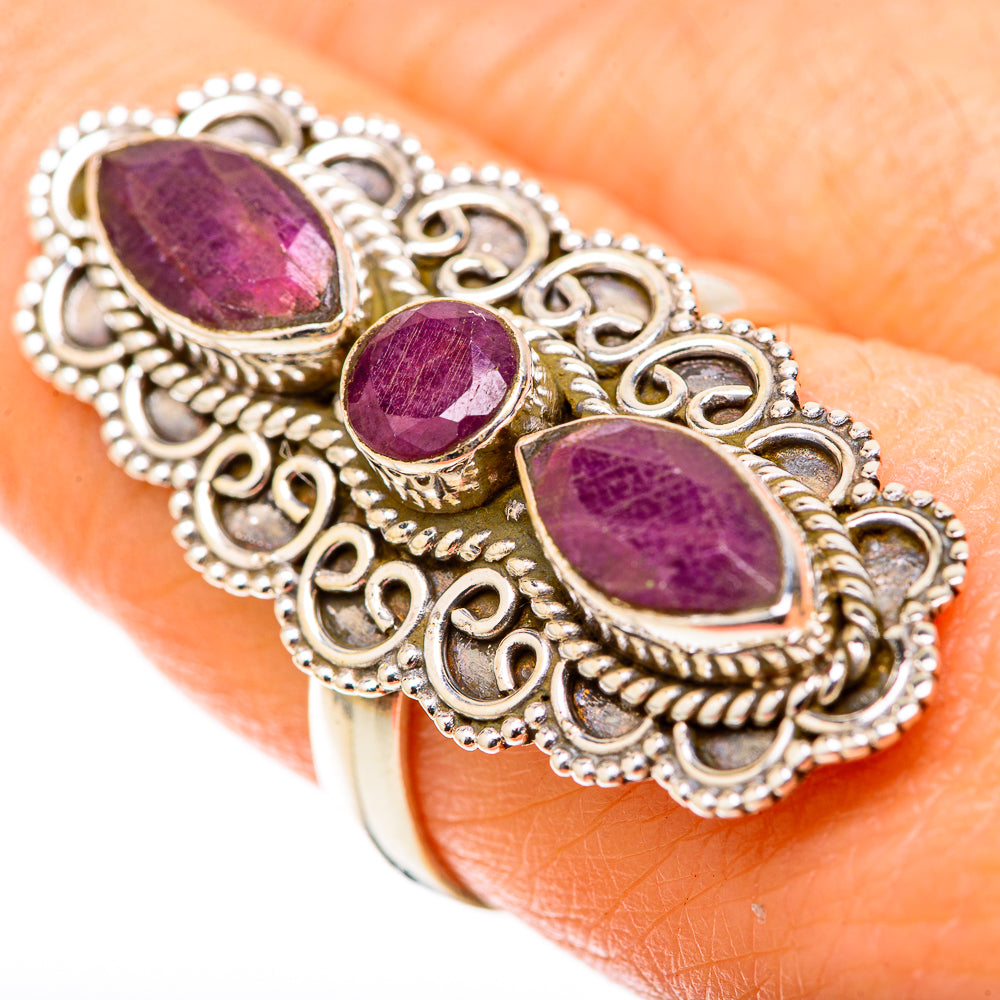 Red Sillimanite Rings handcrafted by Anasilvercos - RING128954