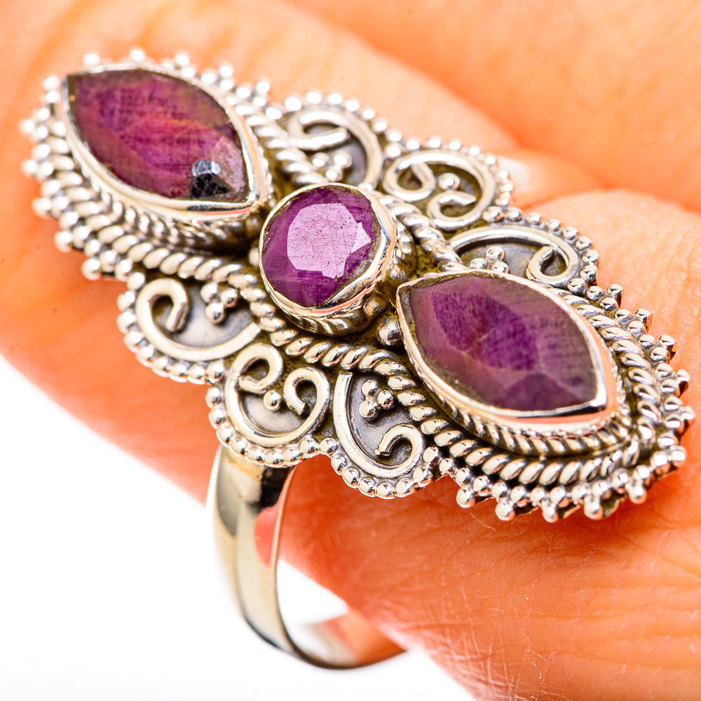Red Sillimanite Rings handcrafted by Anasilvercos - RING128966