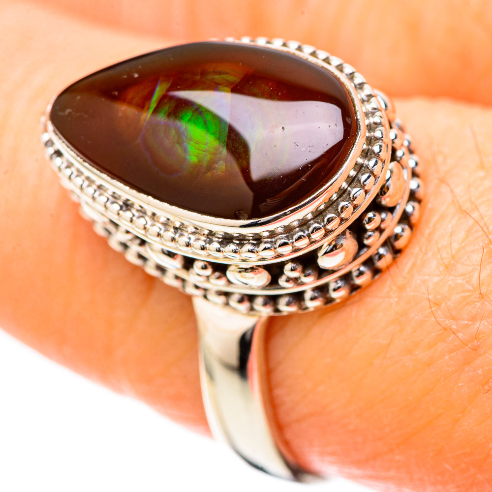 Mexican Fire Agate Rings handcrafted by Anasilvercos - RING128986