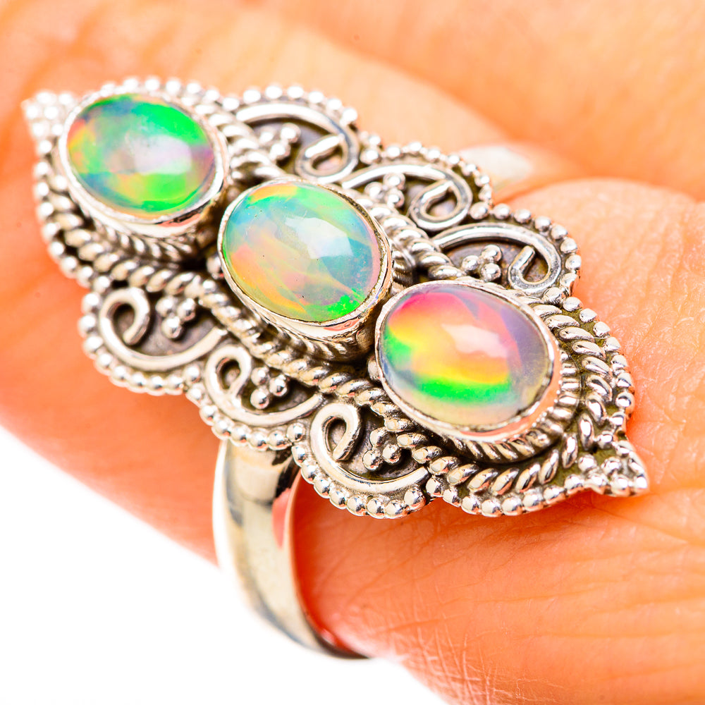 Ethiopian Opal Rings handcrafted by Anasilvercos - RING128998