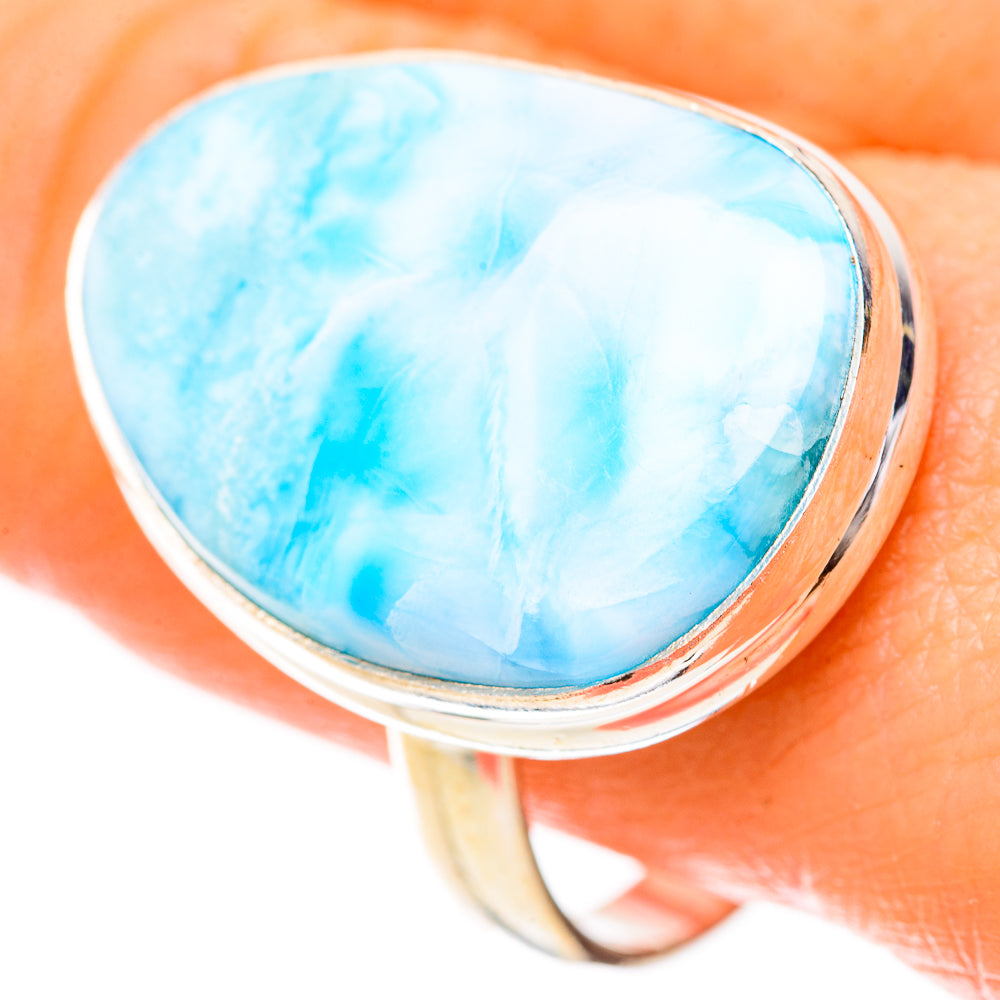 Larimar Rings handcrafted by Anasilvercos - RING129001