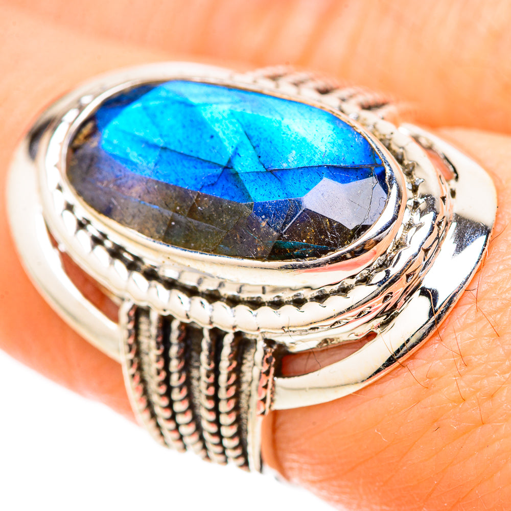 Labradorite Rings handcrafted by Anasilvercos - RING129002