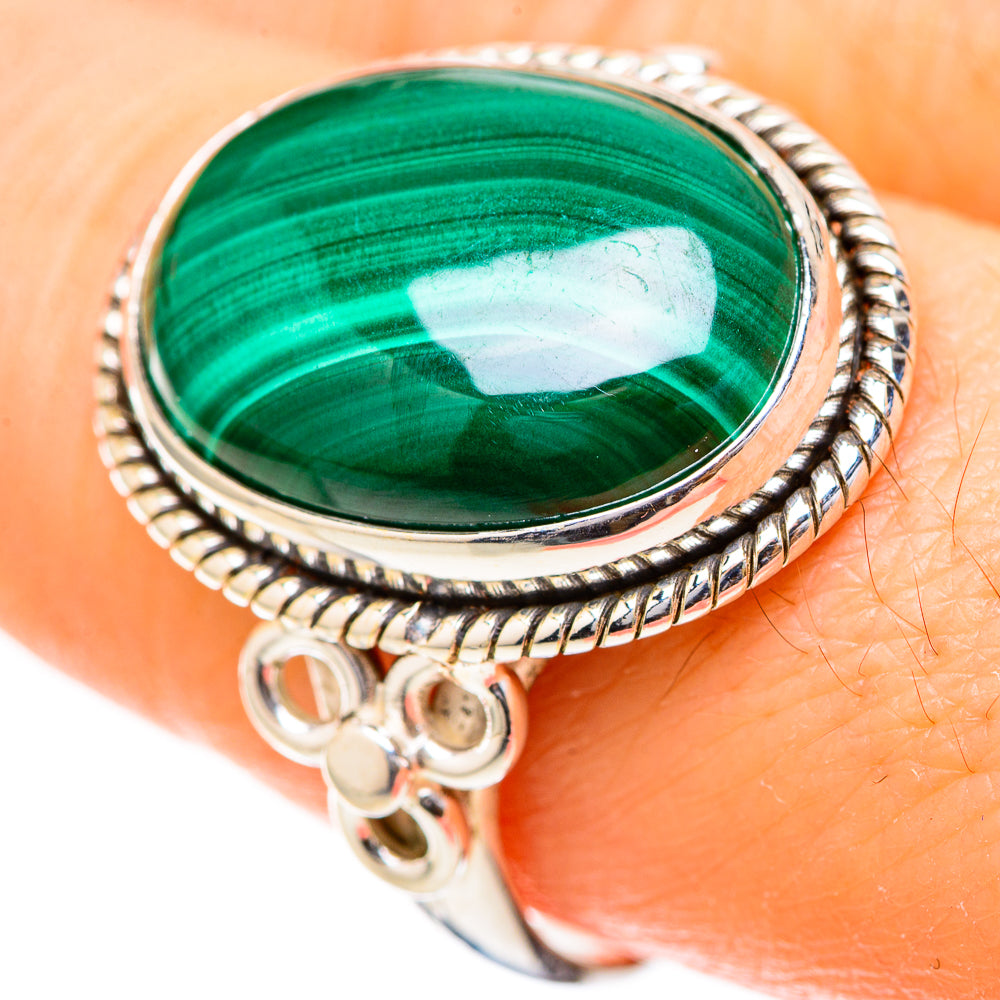 Malachite Rings handcrafted by Anasilvercos - RING129007