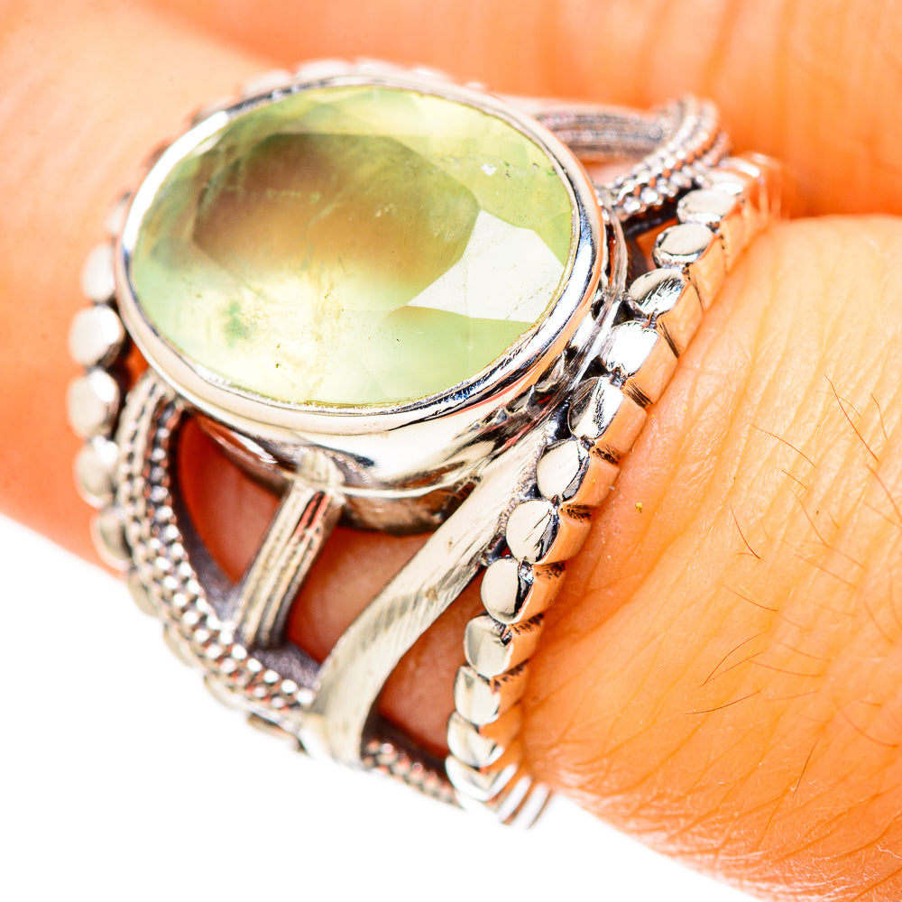 Prehnite Rings handcrafted by Anasilvercos - RING129008