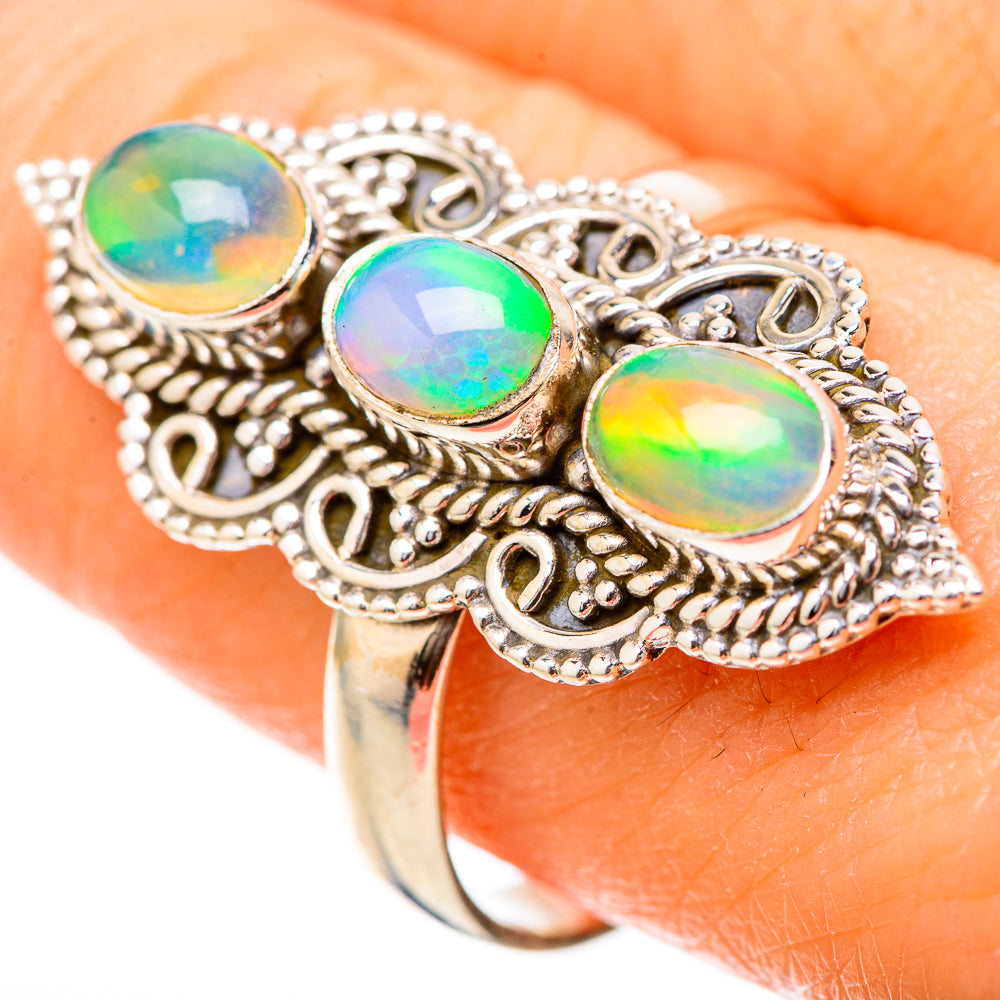 Ethiopian Opal Rings handcrafted by Anasilvercos - RING129016