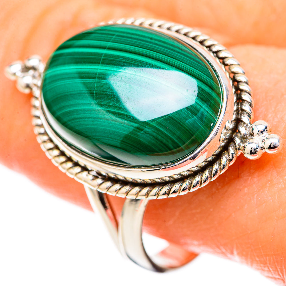 Malachite Rings handcrafted by Anasilvercos - RING129024