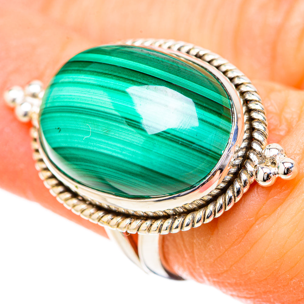 Malachite Rings handcrafted by Anasilvercos - RING129035