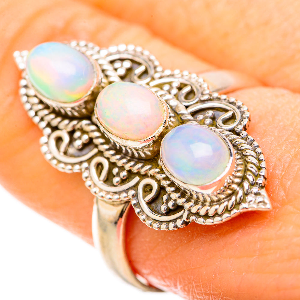 Ethiopian Opal Rings handcrafted by Anasilvercos - RING129042