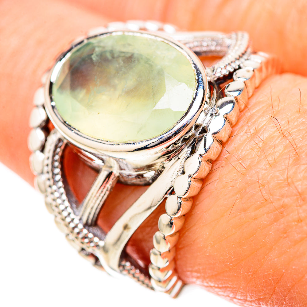 Prehnite Rings handcrafted by Anasilvercos - RING129058