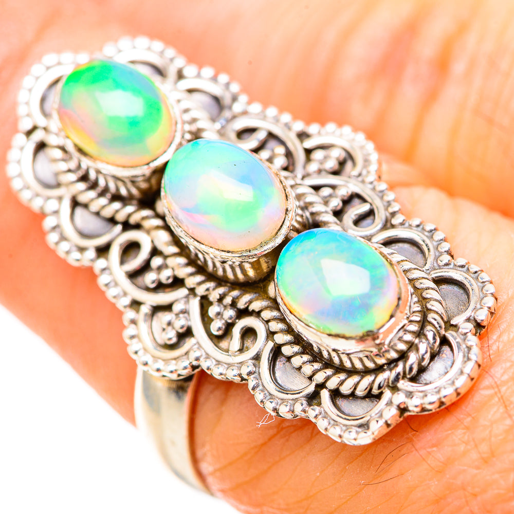 Ethiopian Opal Rings handcrafted by Anasilvercos - RING129069