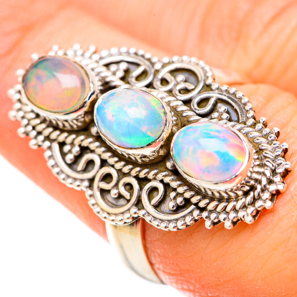 Ethiopian Opal Rings handcrafted by Anasilvercos - RING129078