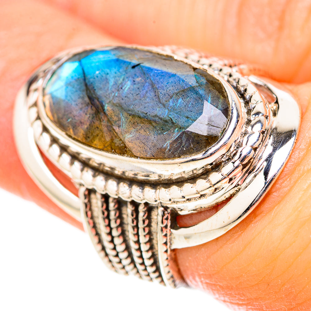Labradorite Rings handcrafted by Anasilvercos - RING129083