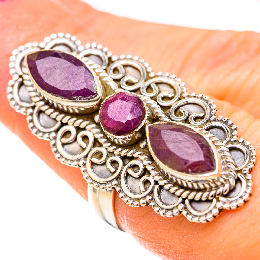 Red Sillimanite Rings handcrafted by Anasilvercos - RING129092