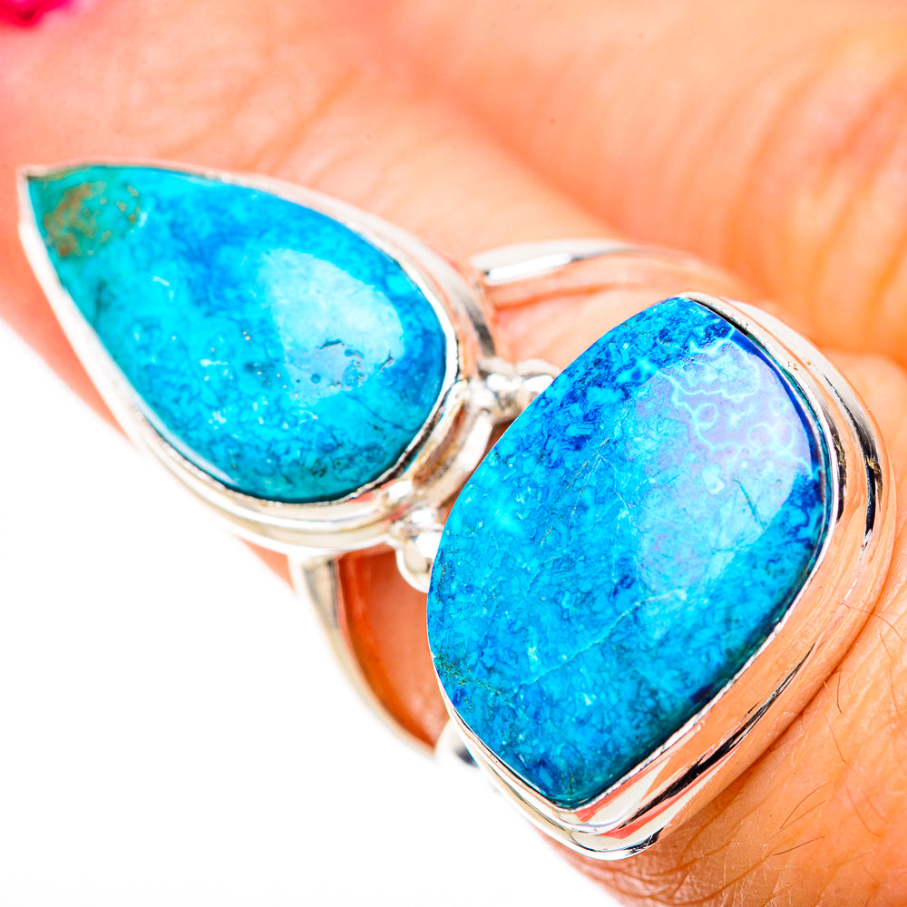 Chrysocolla Rings handcrafted by Anasilvercos - RING129103