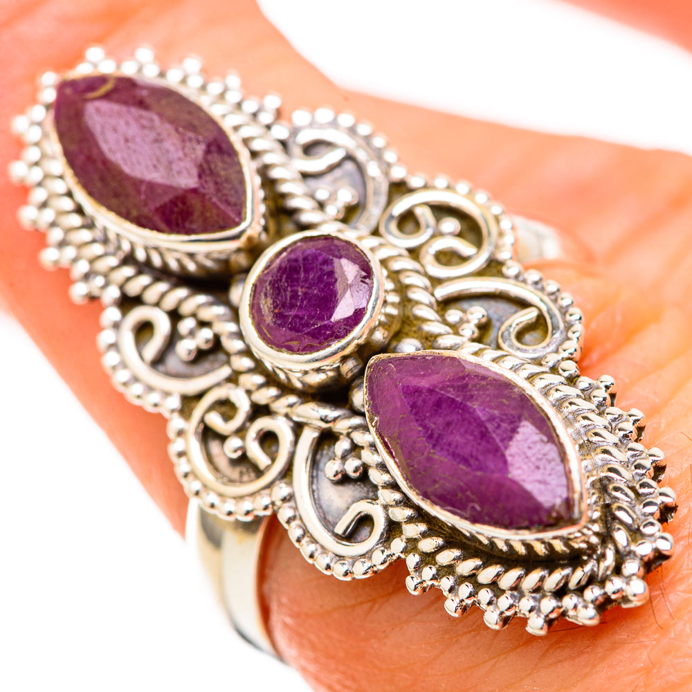 Red Sillimanite Rings handcrafted by Anasilvercos - RING129117