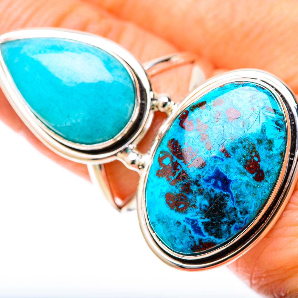 Shattuckite, Larimar Rings handcrafted by Anasilvercos - RING129121