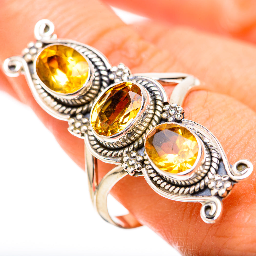 Citrine Rings handcrafted by Anasilvercos - RING129124