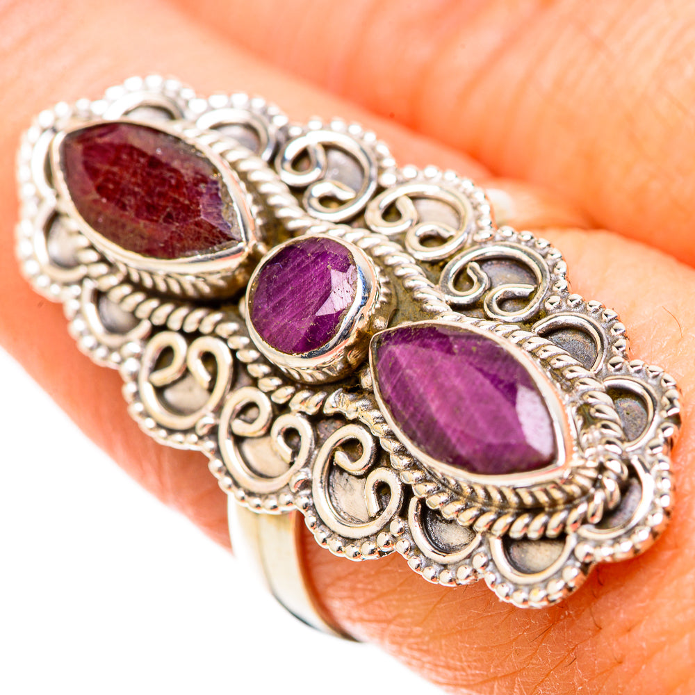 Red Sillimanite Rings handcrafted by Anasilvercos - RING129125