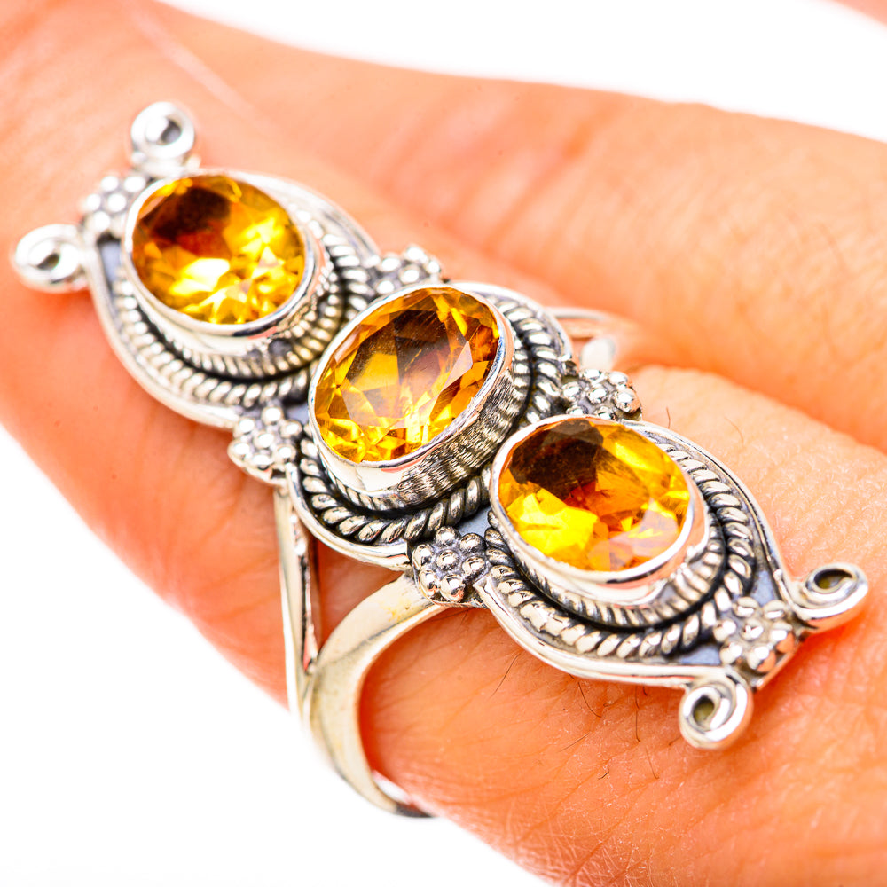 Citrine Rings handcrafted by Anasilvercos - RING129130