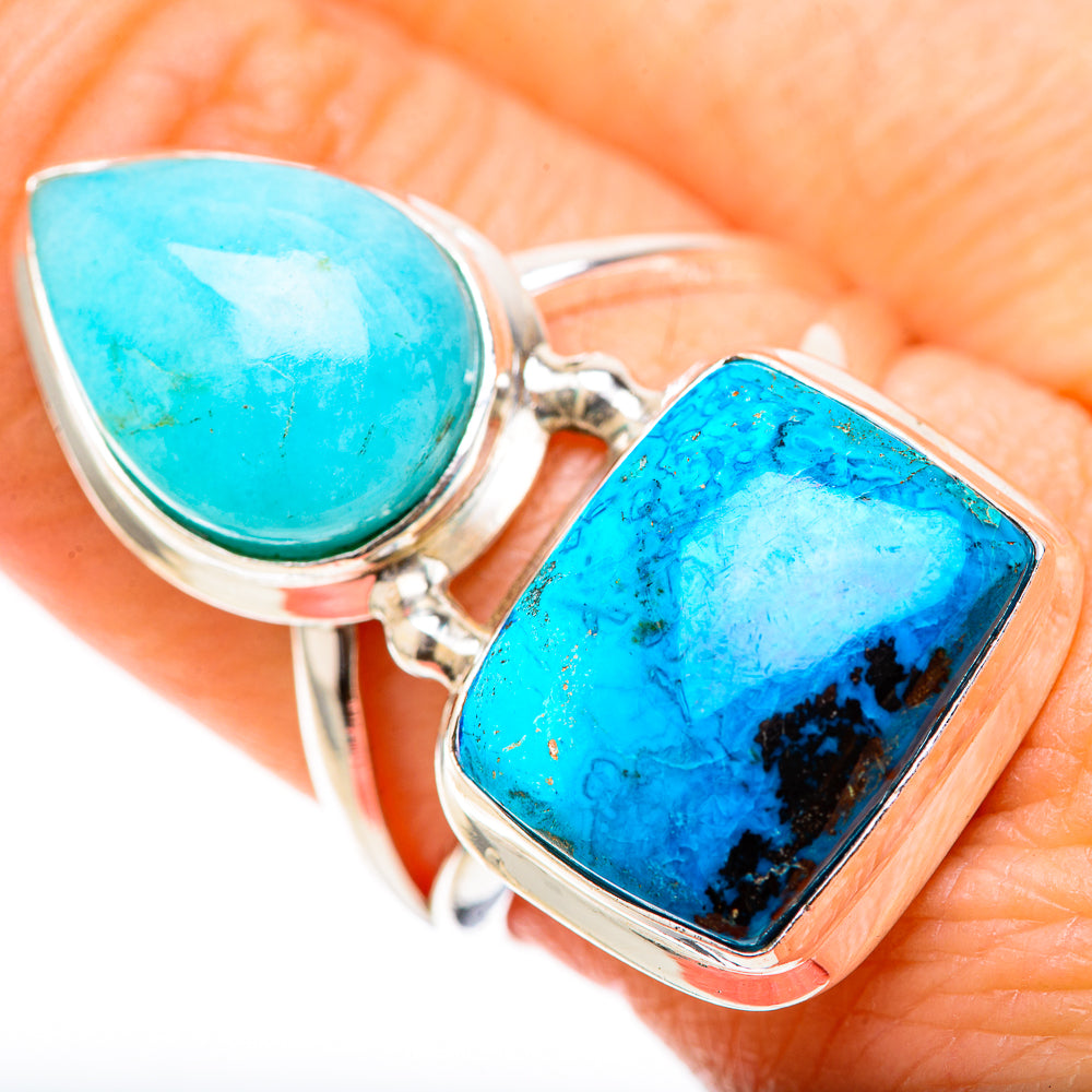 Shattuckite, Larimar Rings handcrafted by Anasilvercos - RING129144