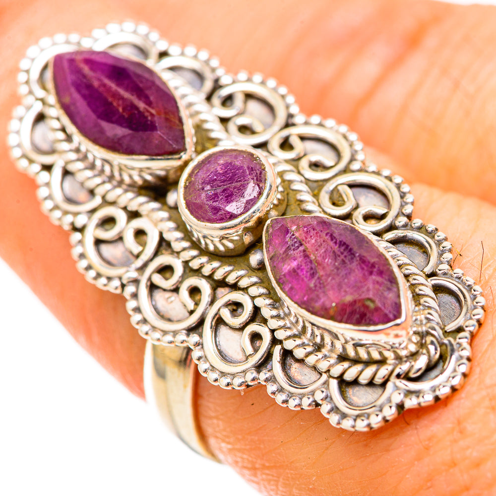 Red Sillimanite Rings handcrafted by Anasilvercos - RING129150