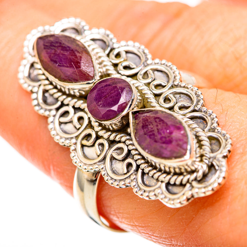 Red Sillimanite Rings handcrafted by Anasilvercos - RING129156