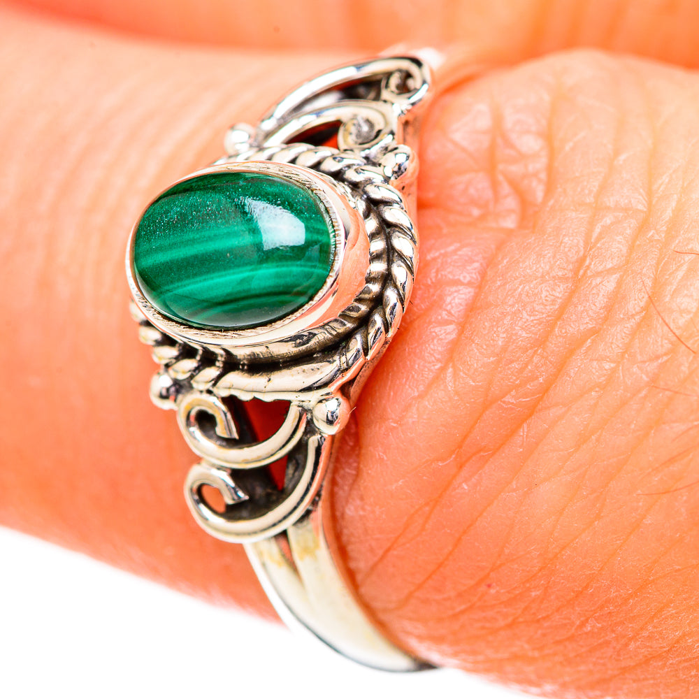 Malachite Rings handcrafted by Anasilvercos - RING129160_SIZE-6
