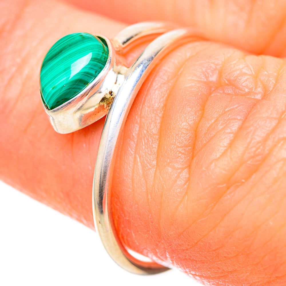 Malachite Rings handcrafted by Anasilvercos - RING129165_SIZE-7