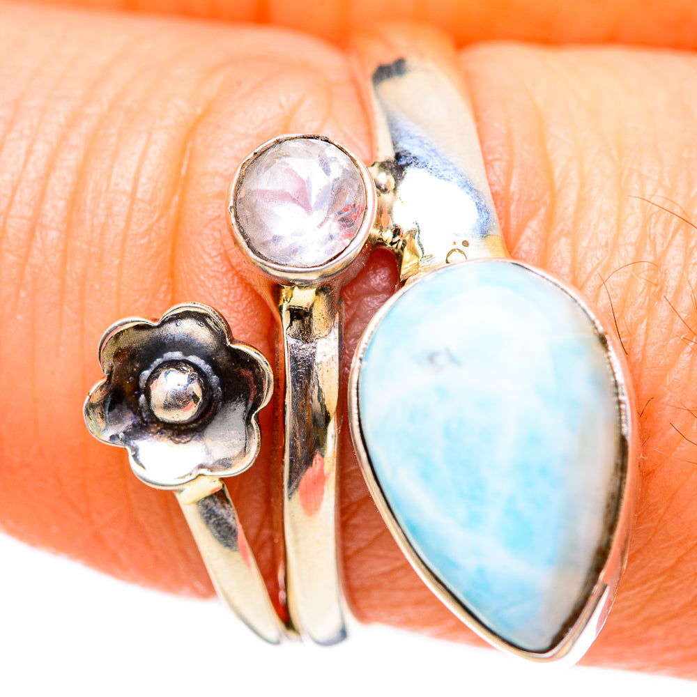Larimar Rings handcrafted by Anasilvercos - RING129170_SIZE-8