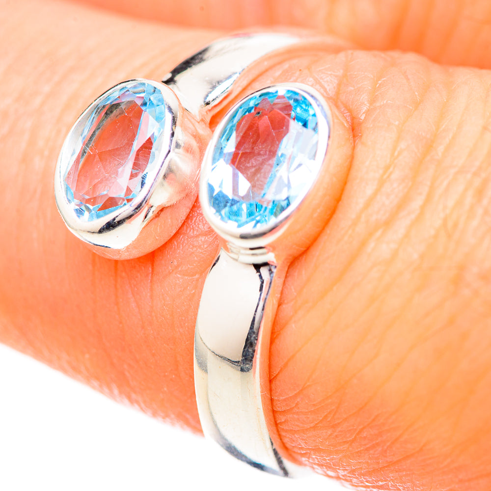 Blue Topaz Rings handcrafted by Anasilvercos - RING129173_SIZE-7