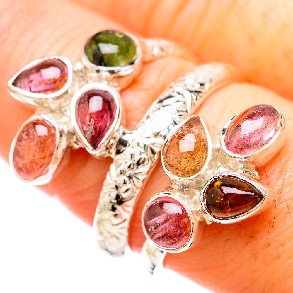 Pink Tourmaline Rings handcrafted by Anasilvercos - RING129197