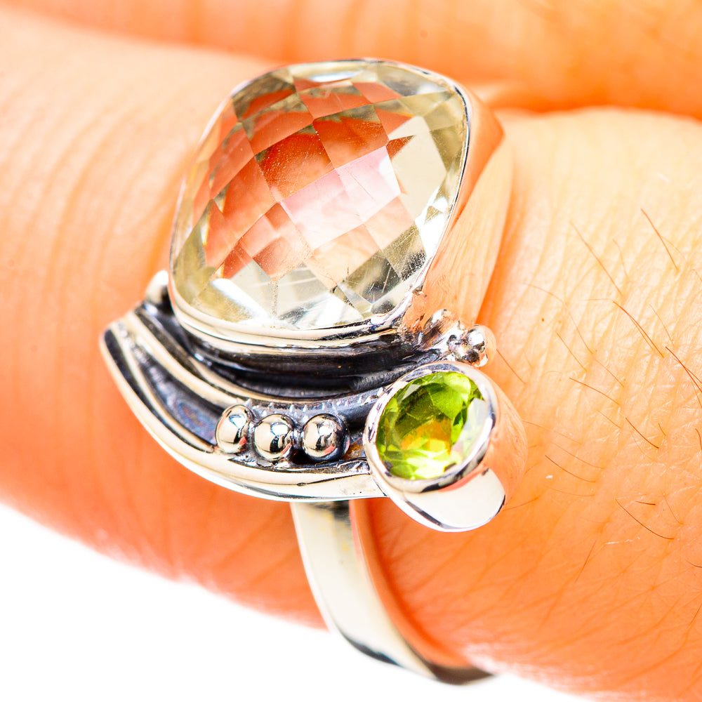 Green Amethyst Rings handcrafted by Anasilvercos - RING129201