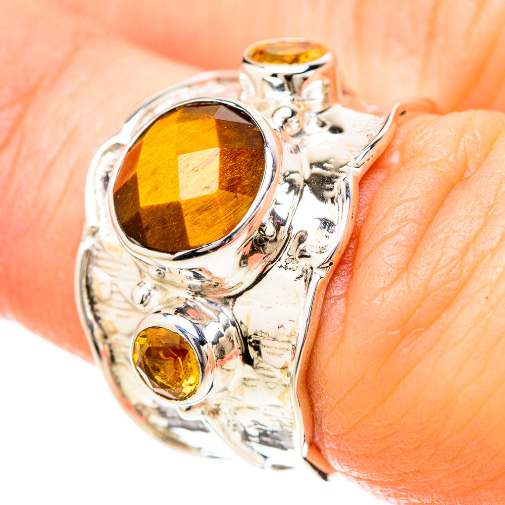 Tiger Eye Rings handcrafted by Anasilvercos - RING129203
