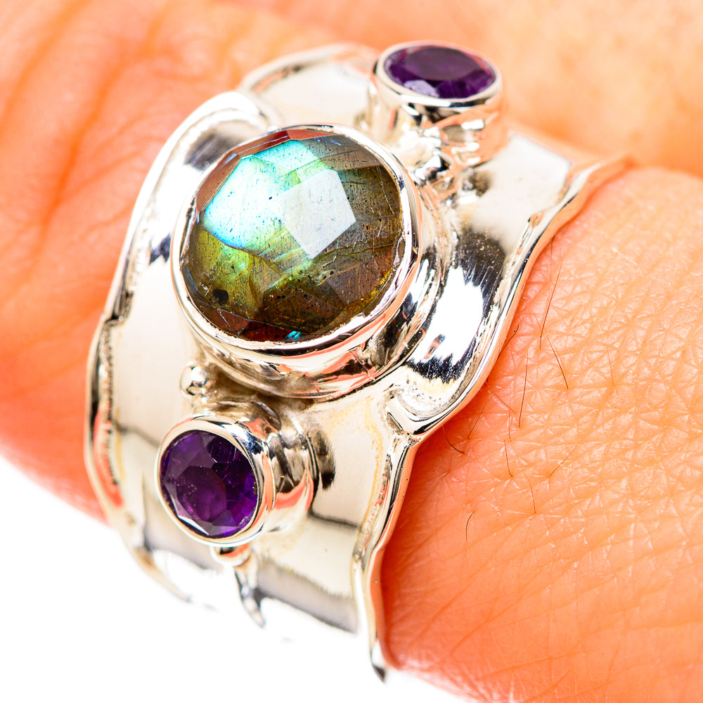Labradorite Rings handcrafted by Anasilvercos - RING129214