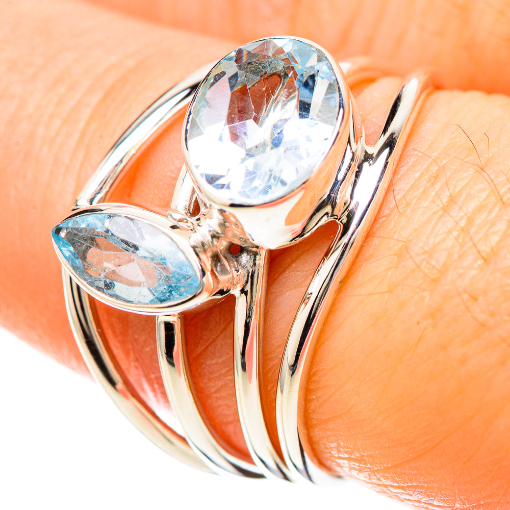 Blue Topaz Rings handcrafted by Anasilvercos - RING129230