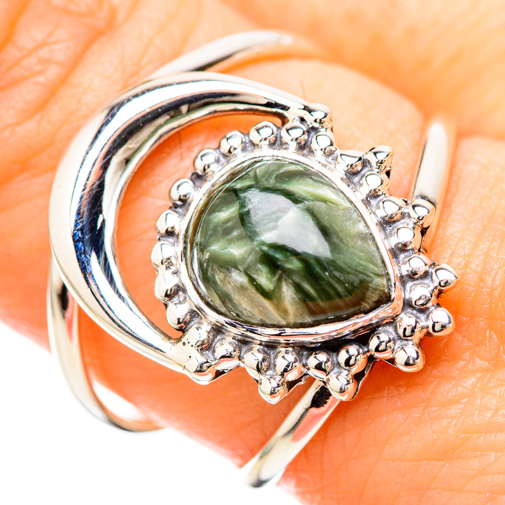 Seraphinite Rings handcrafted by Anasilvercos - RING129231