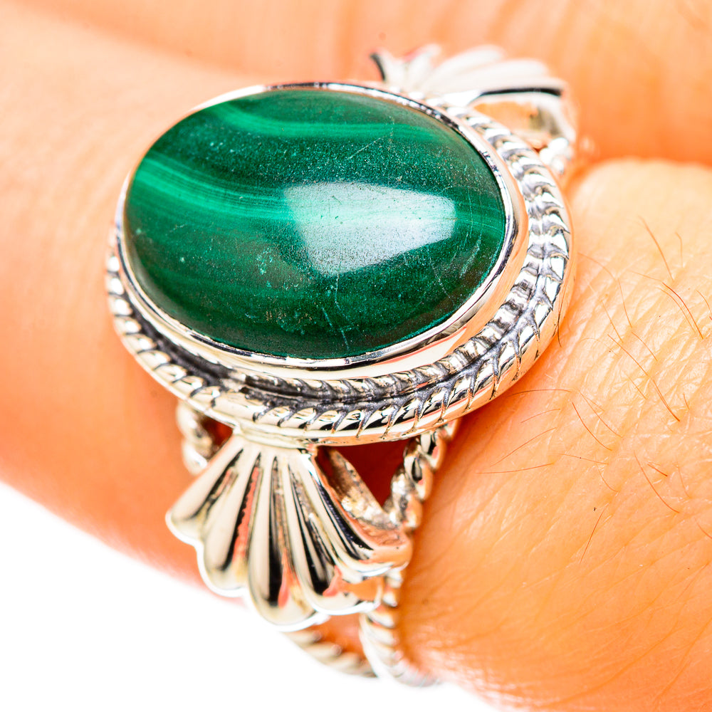 Malachite Rings handcrafted by Anasilvercos - RING129232