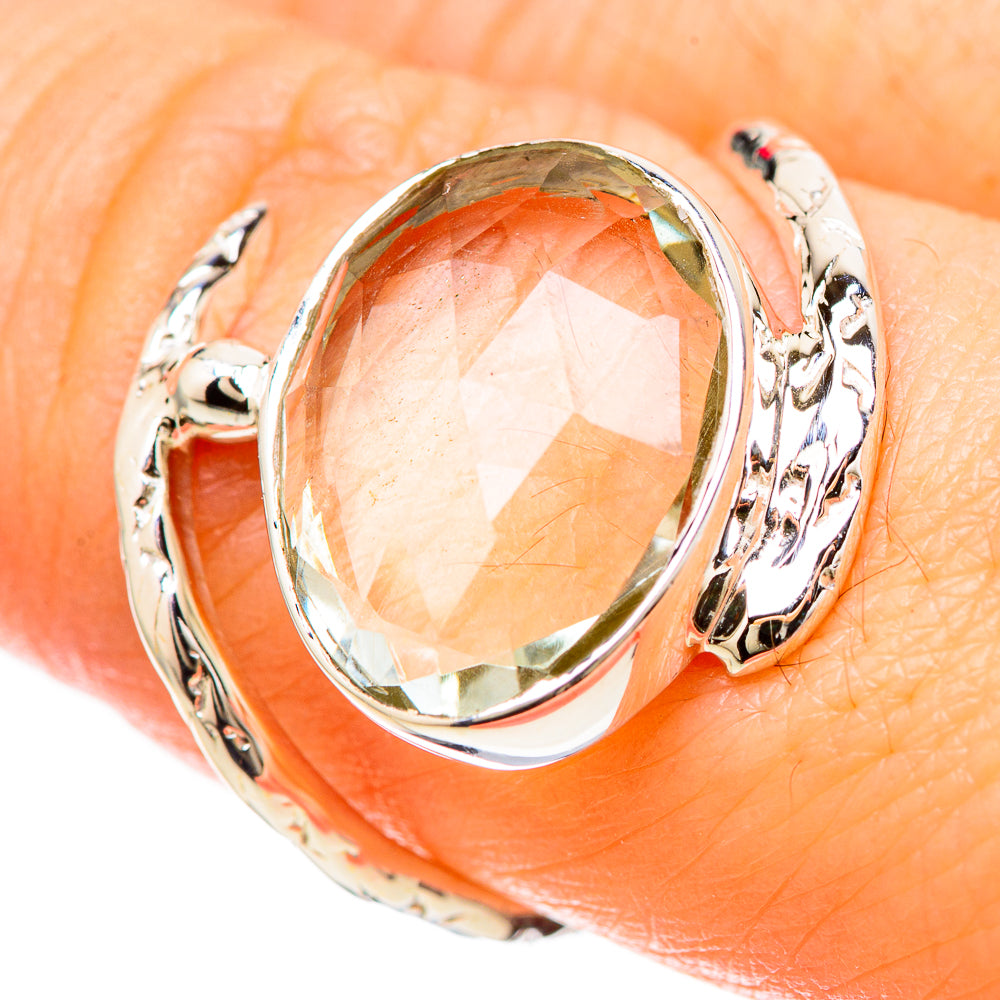 Green Amethyst Rings handcrafted by Anasilvercos - RING129244