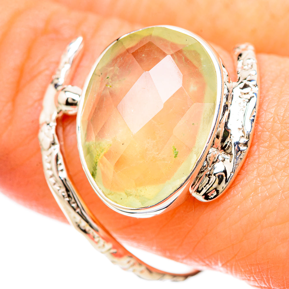 Prehnite Rings handcrafted by Anasilvercos - RING129259