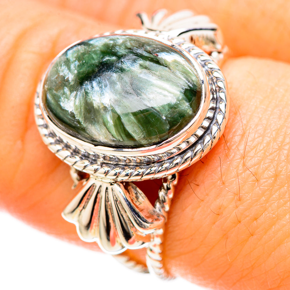Seraphinite Rings handcrafted by Anasilvercos - RING129273