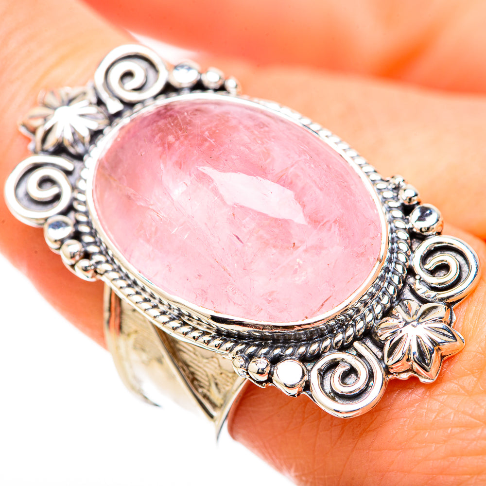 Rose Quartz Rings handcrafted by Anasilvercos - RING129278