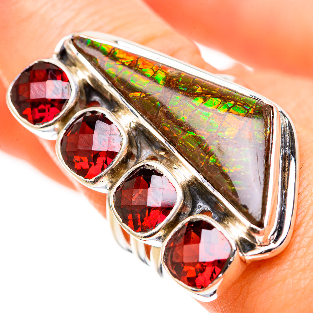 Ammolite Rings handcrafted by Anasilvercos - RING129284